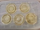 Bundle Of 5 Vintage Federal Yellow Depression Glass Saucers Dessert Bread Dishes