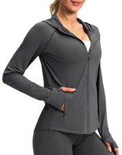 Women's UPF 50 Sun Protection Hoodie Jacket Lightweight Zip Up Jackets Long ...