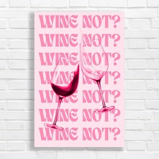 Wine Tasting Experience Pink Canvas Print Large Picture Wall Art