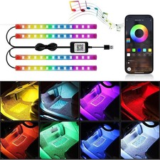 LED Auto Interni Striscia LED Auto Interni con Porta USB Controllo App Accessori - Miniatura 1