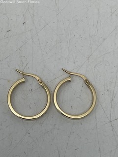 Gold 14K Earrings Women's (Stamped 14K Tested 14.06KT) Weight 1.3g