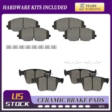 Front And Rear Ceramic Brake Pads Set For 2018-2022 Volkswagen Atlas