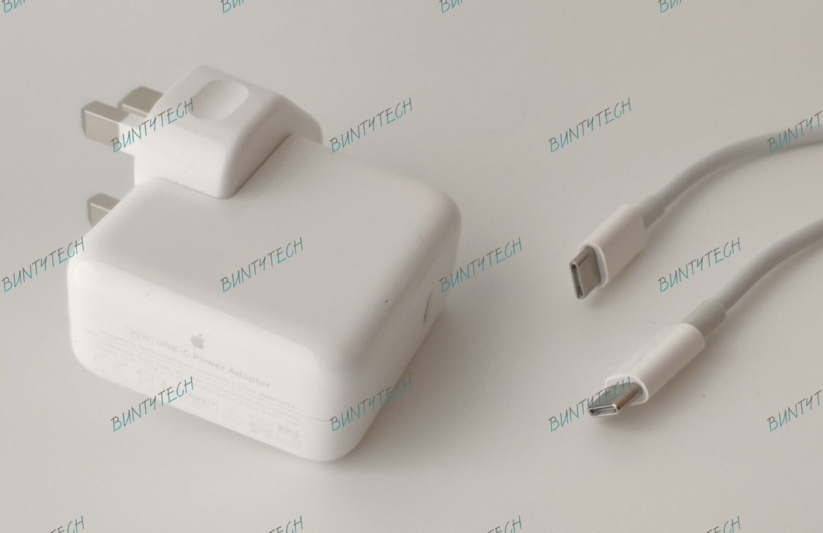 Genuine Apple USB-C 30W Charger OR 2M USB-C Cable For MacBook Pro