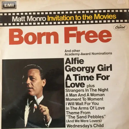 LP Matt Monro Born Free (Invitation To The Movies) YELLOW CAPITOL NEAR MINT