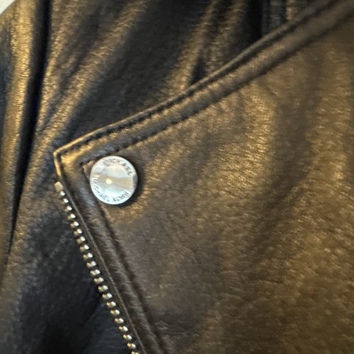 Michael Kors Ladies Leather Biker Jacket - Picture 9 of 16
