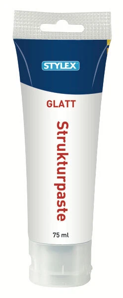 Strukturpaste ohne Sand 75 ml Tube Effekt Weiß Struktur STYLEX (3,40 EUR/100 ml