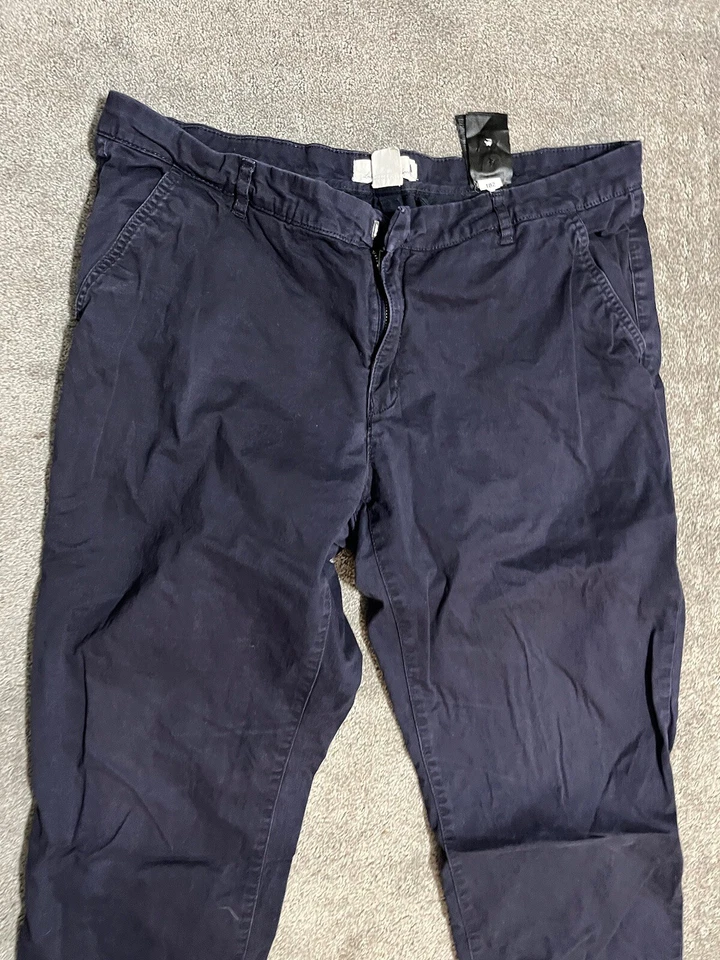 H&M L.O.G.G. Skinny Jeans Dark Blue Womens Size US 14 EUR 44 High Rise Stretch - Image 2 of 4