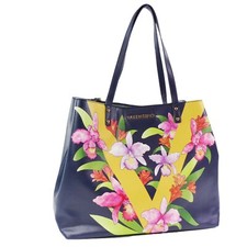 VALENTINO BAGS Orchidea Shopper Handbag Shoulder Bag Blue New