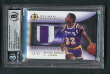 2005 IMMACULATE COLLECTION PATCHES GOLD MAGIC JOHNSON /20 BGS 10 AUTO GRADE