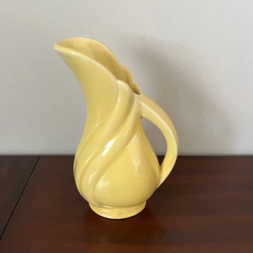 VTG Brush McCoy Pottery #205 Yellow Pitcher Vase - No Chips - Gorgeous