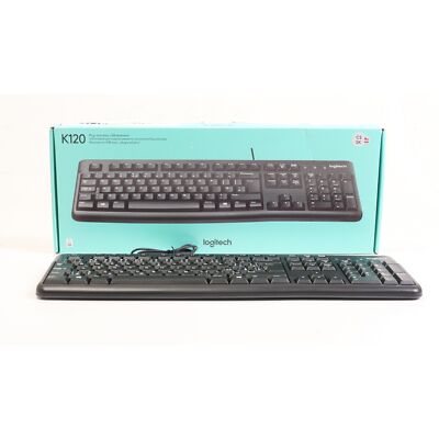 Logitech K120 USB Tastatur Keyboard Nummernblock Plug&Play... + Defekt (268202)