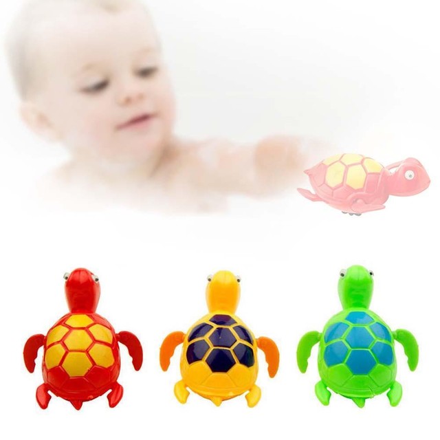 3pcs Wind Up Swimming Turtle Tortoise Pool Toys For Baby Kids Bath Bathtub Time