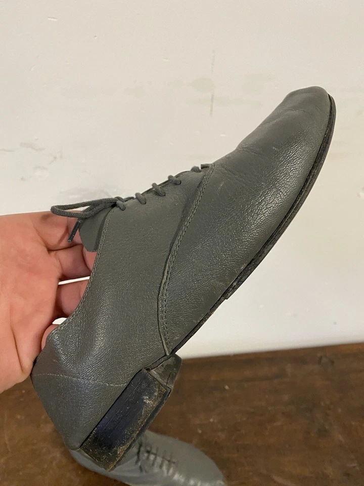 Repetto Zizi Oxford Gris Taille 40 Cuir Vintage Homme Femme - Photo 2/4