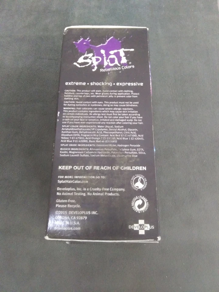 Nuevo en caja Splat Kit Completo Color Lusty Lavanda, Colores Rebeldes nuevo en caja Foto 4 de 4