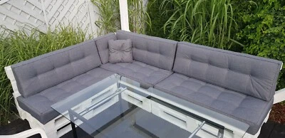 JACKKISSEN Palettenkissen Schaumkissen Kissen 120 x 60cm Paletten Anthrazit hohe Qualität