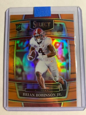 2022 Select Draft Picks Concourse Orange Prizm #D/49 Brian Robinson Jr Rookie RC