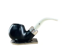 Peterson Army Ebony XL02 Bent Apple Matt Black - Made In Ireland