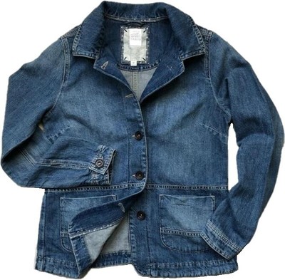 white linen denim jacket