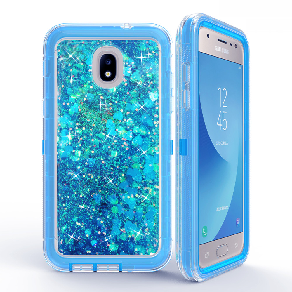 For Samsung Galaxy Prime 3/J3 2018/J3 Star/J3 Shockproof Glitter Liquid Case eBay