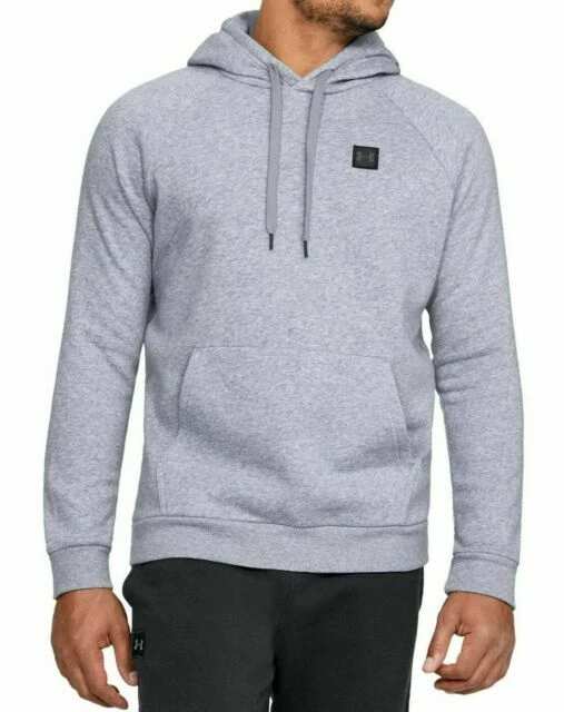 Op de kop van Vrijwillig Blauwdruk Mens Under Armour Rival Fleece Pull Over Hoodie 1320736-036 Steel / Black  NWT | eBay