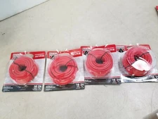 Lot of 4 - Coleman Cable  24 ft. 16 Ga. Primary Wire, Red