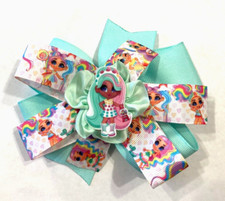 Beautiful Turquoise Hair Adorabel Doll Inspired Hair Bow for girls