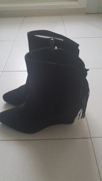 Pedro Miralles botines flecos cunha 38 como nuevos bottes boots Stiefel hoher NP