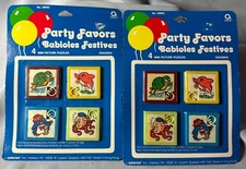 (2 - 4 Packs) PARTY PUZZLE Sliding Tile Animal Brain Teaser IQ Test Toy Game