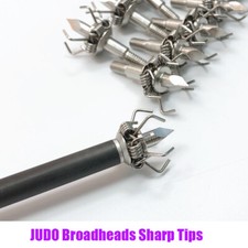 12X 100gr Hunting Paw Broadheads Sharp Tips Judo Points Arrow Heads