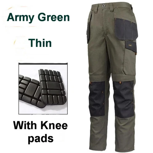 Men Multi-Pocket Cargo Pants Work Pants Wear-Resistant Pants Worker's Trousers - Picture 40 of 42