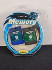 Pelican 15 Block Memory Card (2) For Sony Playstation PSone PS1