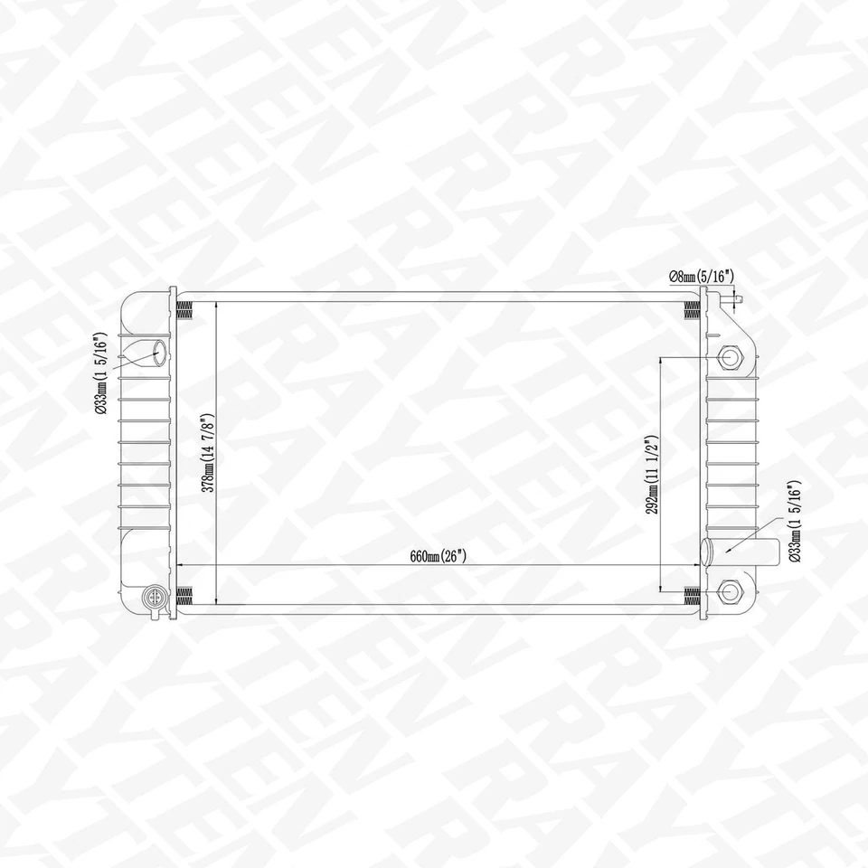 Radiador para OLDSMOBILE ACHIEVA 2.3; 1992-1993 Foto 2 de 4