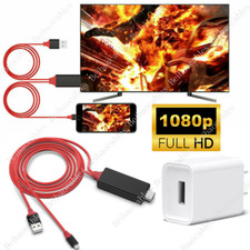 For iPhone 14 13 12 11 Pro XR 8 HDMI Mirroring AV Cable Phone to TV HDTV Adapter