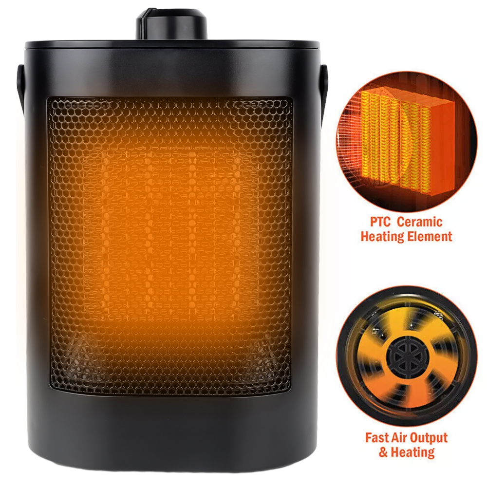 Space Heater 1500W Electric PTC Ceramic Tower Heater For Home Hot Air WarmerABS-image