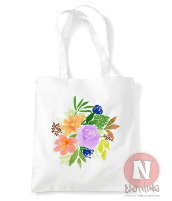 Superbe Fleur Bouquet Naturel Fourre-Tout Sac Réutilisable