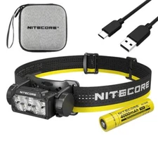 Nitecore HC60 UHE Headlamp -1,600 Lumens w/ Eco Sensa USB C Charging Cable