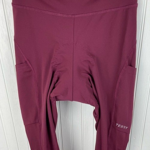 Terry Women's Wayfarer Bike Tight Padded Bike Cycling Leggings Garnet Red Medium - Picture 3 of 10