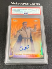 2025 Topps Chrome Disney Chris Pine 21/25 Auto Orange Refractor PSA 10/10