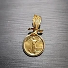 1/10 oz $5 American Eagle 14k Gold Walking Liberty Coin  14k Pendant 5.90g