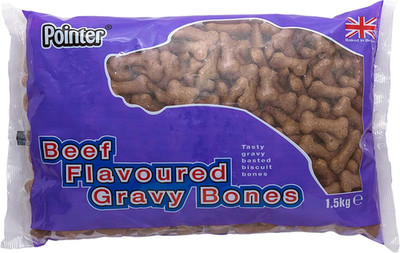 Pointer - Soßenknochen mit Rindfleischgeschmack, beefy Dog Treats, leckere Soße Hundeknochen, 1