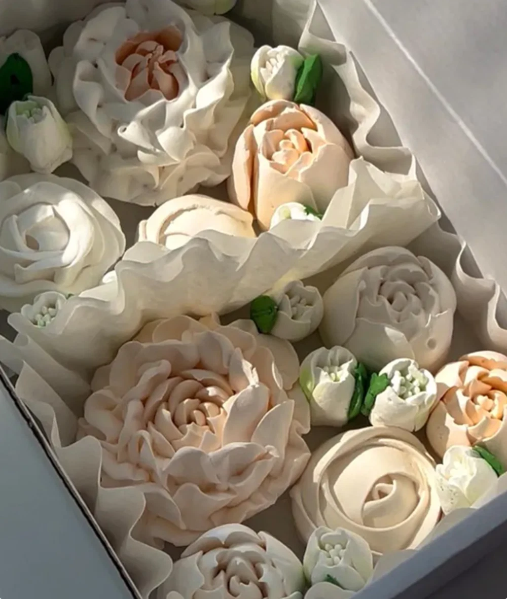 Essbare Blumen Hochzeitstorte Topper Marshmallow Süßigkeiten Geburtstagsgeschenk