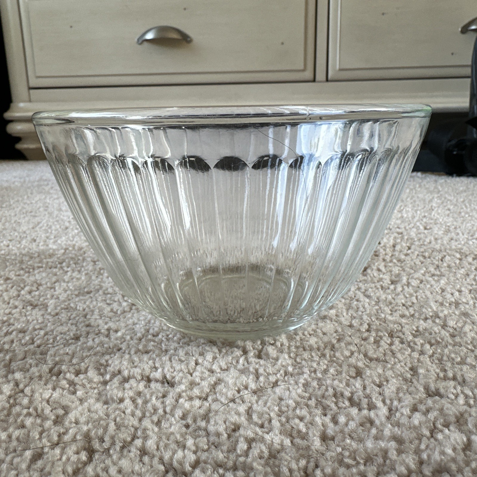 Pyrex 5.5 Inch Clear Ribbed 3-Cup Small Mixing Bowl 7401-S