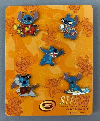 Lilo and Stitch Experiment 626 5 Pin Set LE 1500. Disney Store ALIEN SPACE SUIT
