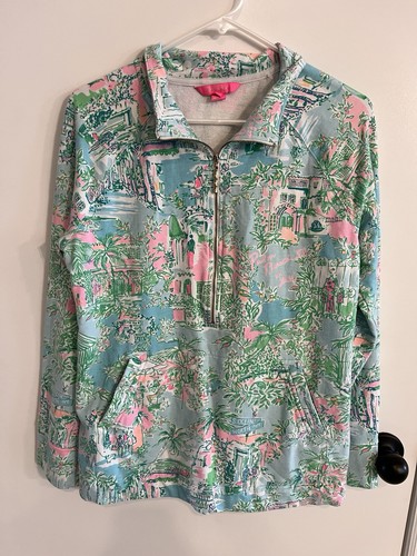 Women’s Size Large lilly pulitzer nantucket Pullover 1/2 Zip Light Sweatshirt
