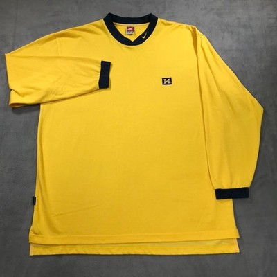 Vintage Michigan Wolverines Nike Shirt Mens 2XL XXL Yellow 90s