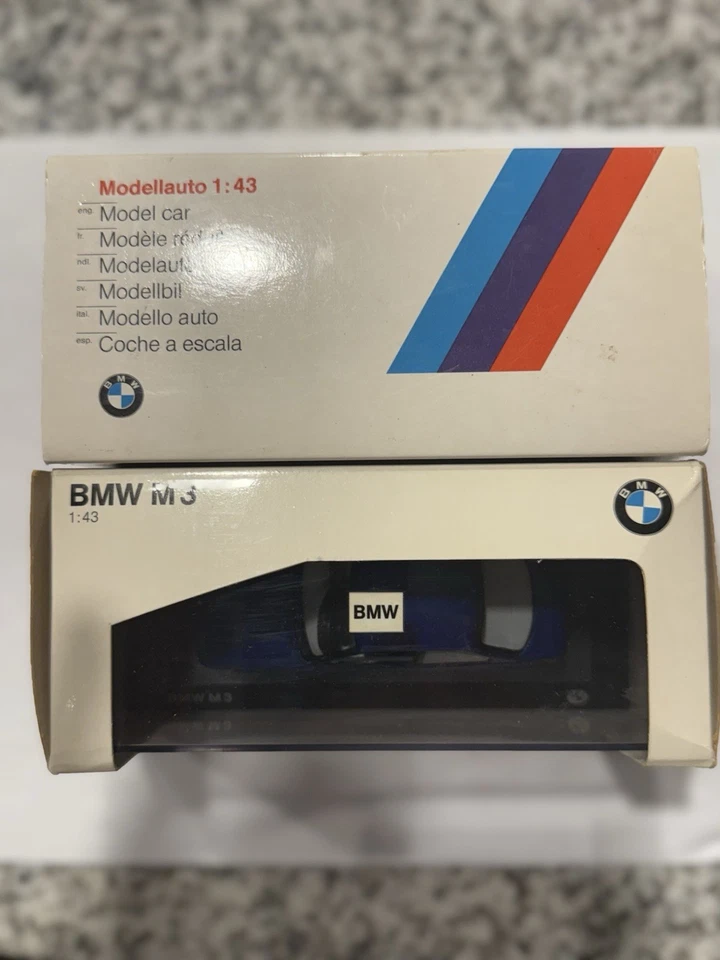 Rare BMW M3 Dealer Promo Model Car 1:43 with Box – Blue Collectible - Image 2 of 4