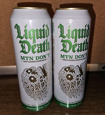 #ad 2x Liquid Death Mtn Don#x27;t Soda Flavored Sparkling Water 19.2oz Cans Mountain Dew $19.95