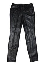 White House Black Market Women's Black Faux Leather "The Legging" Pants Sz 6