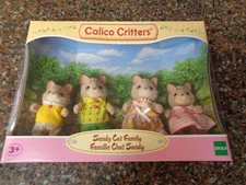 Calico Critters Sandy Cat Family 4 Piece Collectible Set Sylvania Families New