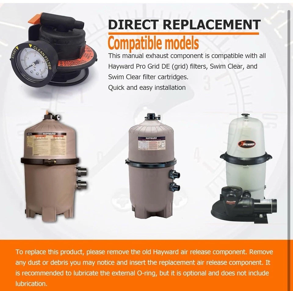 Conjunto de alivio de aire manual 2420MAR2 para filtros Hayward DE - Conjunto completo Foto 4 de 4